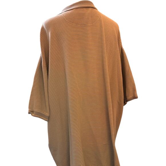 Tommy Bahama Silk Cotton Polo Shirt, Blue Stripe, Men's Size XXL - Picture 3 of 4